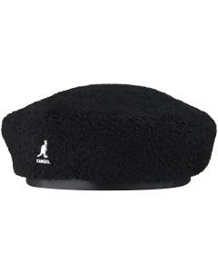 Kangol Womens Nylon Plush Reversible Beret Hat - Black/Electric Pink (Cozy Cap)