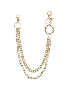 Metal Punk Rock Layered Chain Keychain Belt