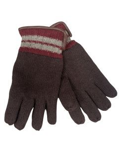 Dents Mens Wool Gloves - Brown (Fleece Insulated Thermal Knitted)