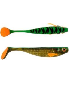 18cm Storm RIP T-Bone Soft Shad Lure - Green Motor Oil Tiger