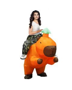Party Inflatable Capybara with Green Hat
