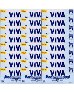 480x Viva Bulk Pack Reusable Paper Towel (Rinse & Re-Use) - 20 Sheets x 24 Packs