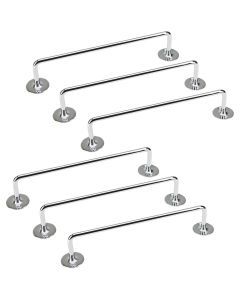 6x 610mm Chrome Towel Rail Stainless Steel Holder Rack
