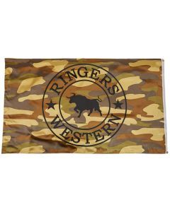 Ringers Western Signature Flag (5ft x 3ft) w/ Brass Grommets - Camo/Black