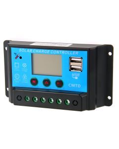 Dual USB Solar Regulator with LCD 10/20/30A