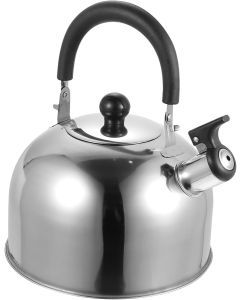 3.0L Stainless Steel Whistling Kettle - Silver (Stock Top Tea Kettle for Kitchen/Camping)