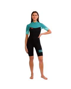 Jobe Sofia Womens 3/2mm Neoprene Springsuit Shorty Wetsuit (Vintage Teal)
