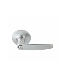 Delf Terifa Privacy Lever Door Handle Set On Round Rosette Satin Chrome