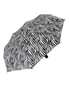 Brellerz Basic Compact Zebra Umbrella - Folding & Wind Resistant (Black/White)