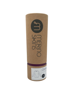 Merino Skins Mens Classic Crew Neck Long Sleeve Thermal Top - Black (Base Layer/Undershirt/Underwear)