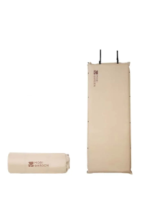 Inflatable Camping Air Mat Single with PU Foam Core Brown