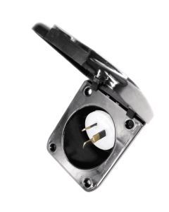 Transco 15A Black Caravan Power Inlet