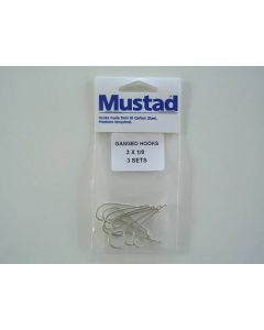 Mustad Pre-Rigged Gang Hooks 1/0 3 Hooks 3 Sets Kirby
