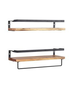 Levede Floating Shelf Brackets Wall Mount Rack Towel Rail Display Shelves 40cm