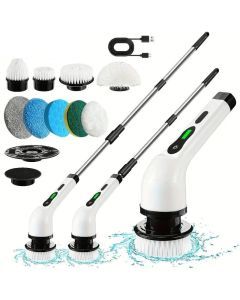 Electric Rotary Floor Scrubber with Replaceable Brush Heads