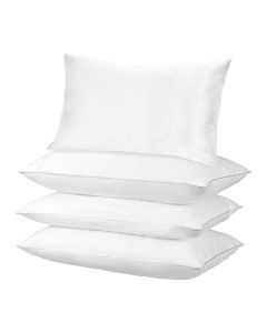 Dreamz Pillows Bed 4 Pack Home Hotel Soft Family Cotton Cover Standard Size Firm