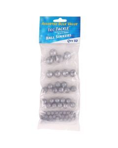 50 Pack of Jarvis Walker Assorted Ball Sinkers - Assorted Bulk Value Pack