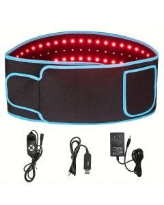 660nm Red & 850nm Near Infrared Light Therapy Heated Wrist Belt(Black)
