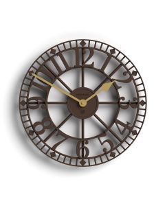 Newgate Warehouse Wall Clock-Mocha Brown