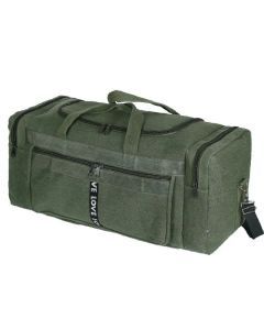 Waterproof Canvas Duffel Bag Travel Sports Green