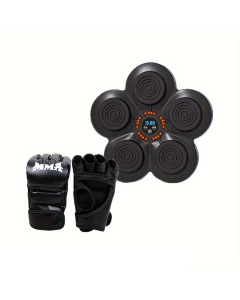 Boxing Training Kit with Reactive LED Wall Punching Target(Black)
