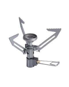 Ultralight Titanium Gas Stove Compact Windproof Camping Burner Silver