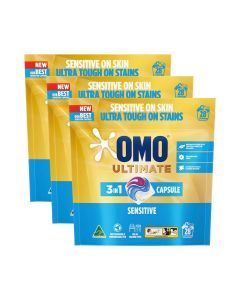 Omo Ultimate 3in1 Sensitive 55c/Tab x 84 Laundry Capsules