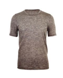 Merino Skins Mens Classic Crew Neck Thermal T-Shirt - Ceramic (Short Sleeve Wool Base Layer/Undershirt)
