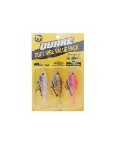 TT Lures 60mm Quake Soft Vibe Value Pack - 3 Lure Multi-Pack