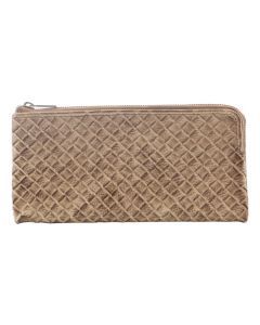 Pierre Cardin Womens Soft Rustic Leather RFID Coin Purse Wallet - Latte