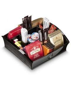 CEP Tea & Coffee Storage Organiser Tray - Black