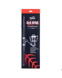 Jarvis Walker 6ft Red Bone 2-5kg Telescopic Fishing Rod and Reel Spin Combo