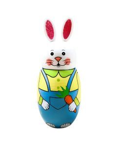 Wooden Cartoon Rabbit Dolls Set for Kids
