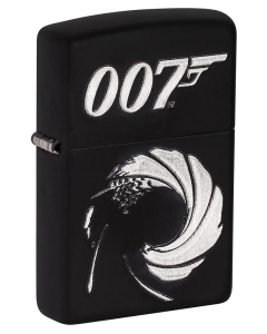 Zippo James Bond 007 Lighter in Black Matte (Made in USA) - Officially Licensed
