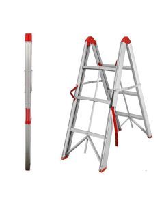 3 step aluminium collapsible box stick ladder with carry bag
