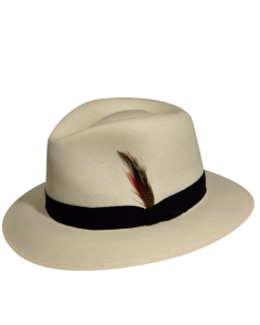 Bailey Konrath Lite Mens Straw Trilby Hat - Natural (Made in USA Summer Fedora 63125)