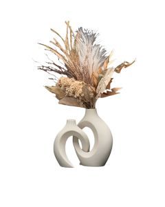 Hollow Ceramic Vase Set for Modern Decor