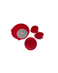 Viviendo 1.2 Litre Air Fryer Silicone Pot - Red