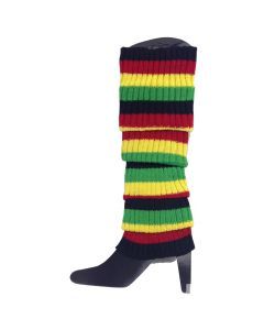 24x Indigenous Colours Ribbed Leg Warmers Bulk Pack - Womens Dance Costume/80s Party