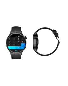 Black Silicone Smart Watch with Wireless Call and Sports Mode