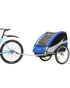 ProSeries 2-Seat Blue Multi-Use Bike Trailer and 3-Wheel Jogger Combo