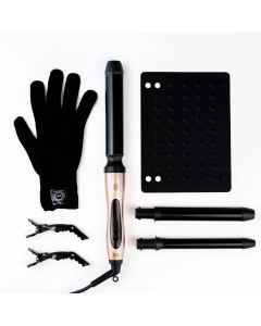 H2D X3 Professional Curling Wand Ceramic Curler Roller - Rose Gold