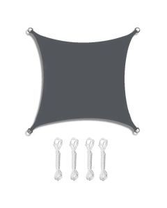 Waterproof Rectangle Sun Shade Sail Oxford Fabric Canopy Dark Gray