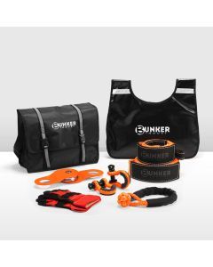 BUNKER INDUST 4WD Complete Recovery Kit Off Road Snatch Strap Dampener 9PCS 4x4