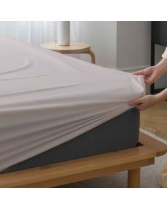 100% Cotton Percale Fitted Sheet - 40cm Depth - Grey