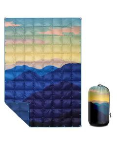 Down Camping Blanket Mountain Moon Design
