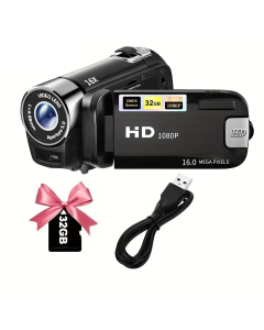 Black 270° Rotating LED Flip Screen Camera