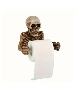 Skull Toilet Paper Holder - Retro Gothic Wall Mount