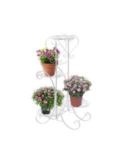 Levede Plant Stand Outdoor Indoor Metal Flower Pots Rack Corner Planter Shelf