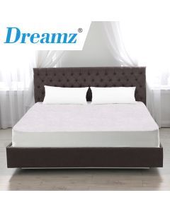 Dreamz Terry Cotton Fully Fitted Waterproof Mattress Protector in Queen Size